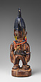 Twin Figure: Female (Ibeji), Wood, camwood powder, beads, metal, indigo, Yoruba peoples