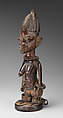 Twin Figure: Female (Ibeji), Wood, nails, camwood powder, brass, glass beads, Yoruba peoples