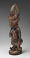 Twin Figure: Female (Ibeji), Wood, nails, camwood powder, brass, glass beads, Yoruba peoples