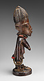 Twin Figure: Female (Ibeji), Wood, nails, camwood powder, brass, glass beads, Yoruba peoples