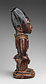 Twin Figure: Male (Ibeji), Wood, beads, camwood powder, nails, indigo pigment, Yoruba peoples, Ekiti group