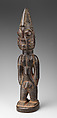 Twin Figure: Male (Ibeji), Wood, camwood powder, Yoruba peoples