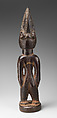Twin Figure: Male (Ibeji), Wood, camwood powder, Yoruba peoples
