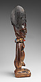 Twin Figure: Male (Ibeji), Wood, beads, metal, camwood powder, indigo, Yoruba peoples, Igbomina group