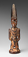 Twin Figure: Male (Ibeji), Wood, beads, camwood powder, Yoruba peoples
