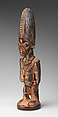 Twin Figure: Male (Ibeji), Wood, beads, camwood powder, Yoruba peoples