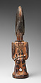 Twin Figure: Male (Ibeji), Wood, beads, camwood powder, Yoruba peoples