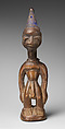 Twin Figure: Male (Ibeji), Obembe Alaiye (Nigerian, Ekiti region), Wood, blueing, nails