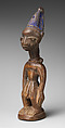 Twin Figure: Male (Ibeji), Obembe Alaiye (Nigerian, Ekiti region), Wood, blueing, nails