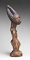 Twin Figure: Male (Ibeji), Obembe Alaiye (Nigerian, Ekiti region), Wood, blueing, nails