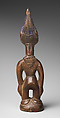 Twin Figure: Male (Ibeji), Obembe Alaiye (Nigerian, Ekiti region), Wood, blueing, nails