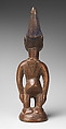 Twin Figure: Male (Ibeji), Obembe Alaiye (Nigerian, Ekiti region), Wood, blueing, nails