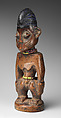 Twin Figure: Male (Ibeji), Wood, nails, beads, camwood powder, blueing, Yoruba peoples