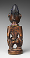 Twin Figure: Male (Ibeji), Wood, nails, beads, camwood powder, blueing, Yoruba peoples