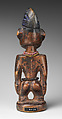 Twin Figure: Male (Ibeji), Wood, nails, beads, camwood powder, blueing, Yoruba peoples