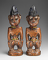 Twin Figure: Male (Ibeji), Wood, nails, beads, camwood powder, blueing, Yoruba peoples