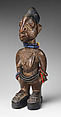Twin Figure: Female (Ibeji), Wood, beads, camwood powder, pigment, Yoruba peoples