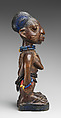 Twin Figure: Female (Ibeji), Wood, beads, camwood powder, pigment, Yoruba peoples