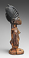 Twin Figure: Male (Ibeji), Wood, camwood powder, pigment, Yoruba peoples, Oyo group