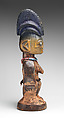 Twin Figure: Female (Ibeji), Wood, beads, metal, blueing, camwood powder, Yoruba peoples