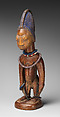 Twin Figure: Male (Ibeji), Wood, beads, blueing, Yoruba peoples