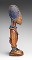 Twin Figure: Male (Ibeji), Wood, beads, blueing, Yoruba peoples