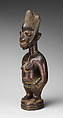 Twin Figure: Female (Ibeji), Workshop of Ibuke Compound, Wood, beads, camwood powder, Yoruba peoples, Oyo group