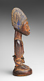 Twin Figure: Male (Ibeji), Wood, camwood powder, beads, blueing, indigo, Yoruba peoples