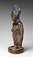 Twin Figure: Female (Ibeji), Wood, camwood powder, beads, pigment, Yoruba peoples, Oyo group