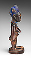 Twin Figure: Female (Ibeji), Wood, camwood powder, beads, pigment, Yoruba peoples, Oyo group