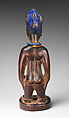 Twin Figure: Female (Ibeji), Wood, camwood powder, beads, pigment, Yoruba peoples, Oyo group
