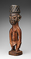 Twin Figure: Male (Ibeji), Wood, camwood powder, pigment, Yoruba peoples, Ijebu group
