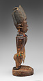 Twin Figure: Male (Ibeji), Wood, camwood powder, brass, glass beads, cowries, blueing, string, Yoruba peoples, Oyo group
