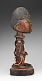 Twin Figure: Female (Ibeji), Wood, beads, metal, kaolin, camwood powder, Yoruba peoples, Oyo group