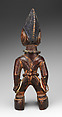 Twin Figure: Female (Ibeji), Wood, beads, metal, kaolin, camwood powder, Yoruba peoples, Oyo group