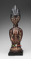 Twin Figure: Female (Ibeji), Wood, beads, camwood powder, Yoruba peoples