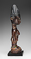 Twin Figure: Female (Ibeji), Yoruba artist, Wood, beads, camwood powder, Yoruba peoples