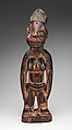 Twin Figure: Female (Ibeji), Wood, beads, camwood powder, Yoruba peoples