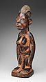 Twin Figure: Female (Ibeji), Wood, beads, camwood powder, Yoruba peoples