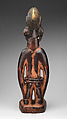 Twin Figure: Female (Ibeji), Wood, beads, camwood powder, Yoruba peoples