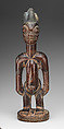 Twin Figure: Female (Ibeji), Wood, indigo, camwood powder, Yoruba peoples, Oyo group
