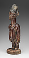 Twin Figure: Female (Ibeji), Wood, indigo, camwood powder, Yoruba peoples, Oyo group