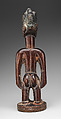 Twin Figure: Female (Ibeji), Wood, indigo, camwood powder, Yoruba peoples, Oyo group