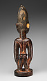 Twin Figure: Female (Ibeji), Yoruba artist, Wood, camwood powder, beads, Yoruba peoples