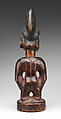 Twin Figure: Female (Ibeji), Wood, camwood powder, metal, pigment, Yoruba peoples