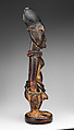 Twin Figure: Male (Ibeji), Wood, beads, camwood powder, metal, indigo, Yoruba peoples, Oyo group