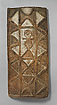 Door, Tsogho artist, Wood, kaolin, Tsogho