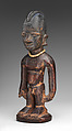 Twin Figure: Male (Ibeji), Wood, beads, nail, Yoruba peoples