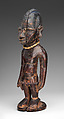 Twin Figure: Male (Ibeji), Wood, beads, nail, Yoruba peoples