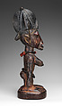 Twin Figure (Ibeji), Wood, camwood powder, beads, pigment, Yoruba peoples, Oyo group (?)